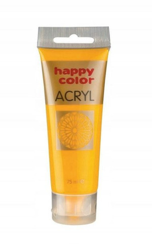 Farba akrylowa 75ml ciemno żółta Happy Color