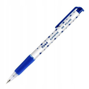Długopis automatyczny TOMA niebieski 0,5mm TO-69