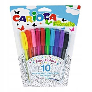 Długopis CARIOCA FLUO 10 kolorów 42775