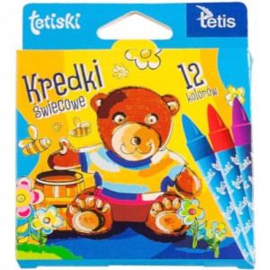Kredki TETISKI świecowe 12 kolorów