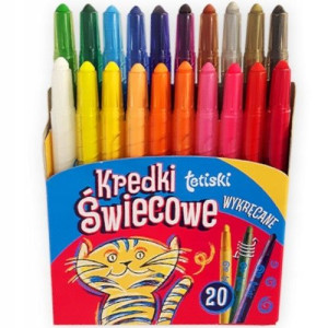 Kredki TETISKI świecowe wykręcane 20 kolorów