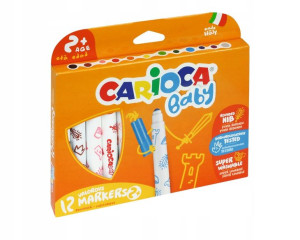 Pisaki dla dzieci Carioca grube Super Baby 12 kol