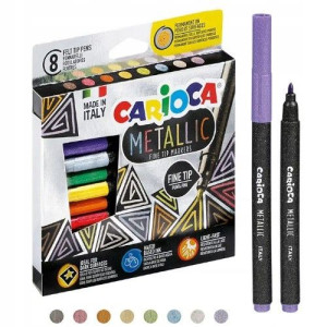 Pisaki metaliczne CARIOCA 8 kol.