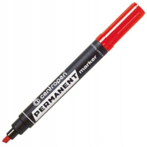 Marker niezmywalny czerwony CENTROPEN 8576 ścięty