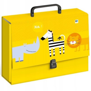 Teczka twarda z rączką 7cm C4 BBI KIDS żółta