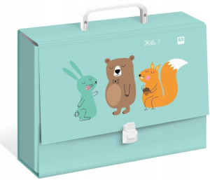 Teczka twarda z rączką 7cm C4 BBI KIDS miętowa