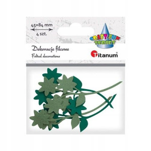 Dekoracja Kształty filcowe liście 4szt. 427628