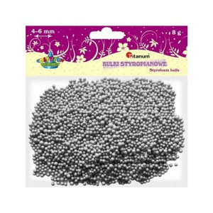 Kulki styropianowe 5mm 8g jasny szary