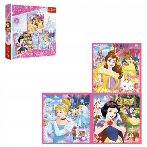 Puzzle-3w1- Zaczarowany świat księżniczek trefl