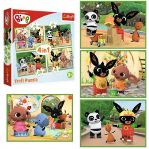 Puzzle "4 w 1 - Wesoły dzień Binga" Tref