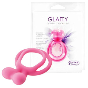 Pierścień Double Cockring Pink