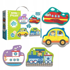 Puzzle 4 w 1 - Baby Pojazdy transportowe Trefl