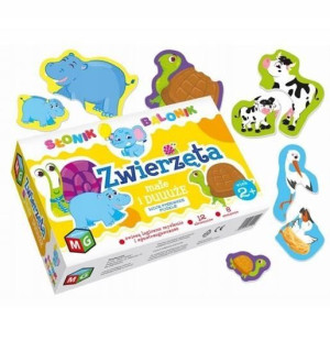 Puzzle Zwierzęta duże i małe- Słonik Balonik