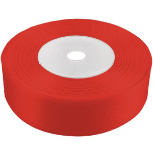 Tasiemka wstążka 25 mm satynowa czerwona 32mb