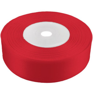 Tasiemka wstążka 25 mm satynowa ciemna czerwona 32