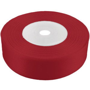 Tasiemka wstążka 25 mm satynowa jasna bordowa 32mb