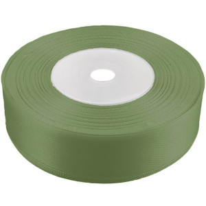 Tasiemka wstążka 25 mm satynowa khaki 32mb
