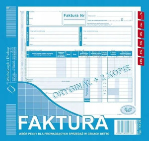 Faktura pełna netto 2/3 A4 2xkopia 112-2E