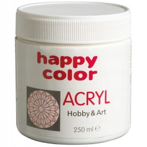 Farba akrylowa 250 ml biel tytanowa Happy Color