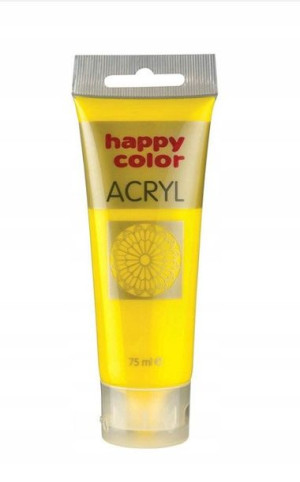 Farba akrylowa 75ml żółta Happy Color