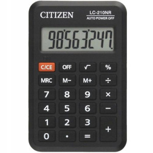 Kalkulator kieszonkowy CITIZEN LC-210NR 6x9 cm