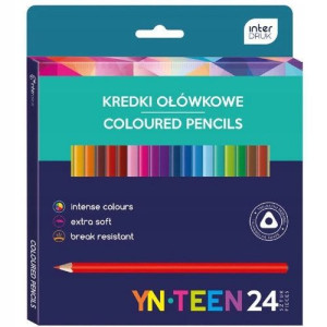 Kredki ołówkowe trójkątne 24 kol. YNT