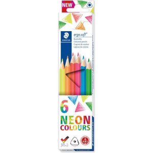 Kredki neonowe trójkątne 6 kolorów STAEDTLER