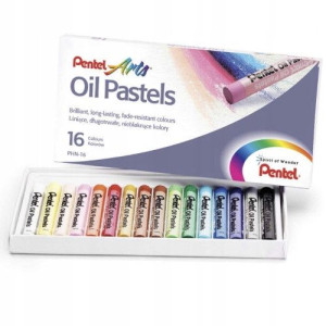 Kredki pastele olejne 16 kolorów PENTEL szkolne