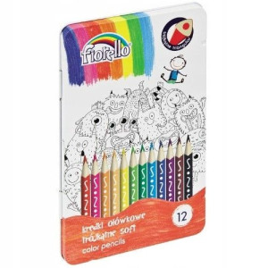 Kredki szkolne FIORELLO SuperSoft 12 kolorów