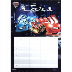 Plan lekcji z wyrywanymi kartkami AUTA Disney A3