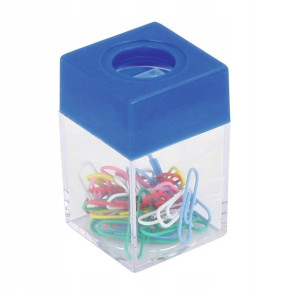 Pojemnik plastik na spinacze biurowe magnetyczny
