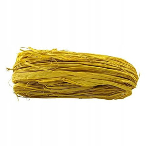 Sznurek Rafia naturalna dekoracyjna- cytrynowa 50g
