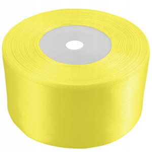 50mm WS8011 Wstążka satynowa żółta 32mb