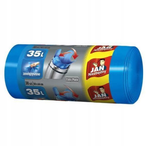 JN Worki na śmieci Easy Pack niebieskie 35L 30szt.