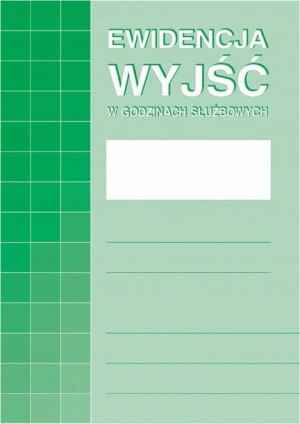 Ewidencja wyjść w godzinach służbowych A4 M574-1