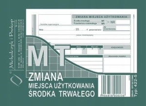MT Zmiana miejsca użytku środka trwałego A6 422-5