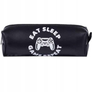 Piórnik czarny kostka Eat Sleep Game Repeat PEN586