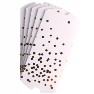 Pudełka na prezenty Golden Dots, 21x10 cm, 5 szt.