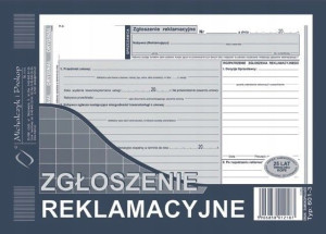 Zgłoszenie reklamacyjne A5 2 kopie 601-3