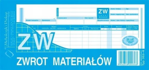 ZW Zwrot materiałów 1/3 A4 7 pozycji 353-8