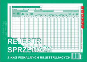 Rejestr sprzedaży z kas fiskaklych A4 170-1U