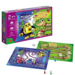 Gra planszowa 2w1 Robo wyścig + wąż boa