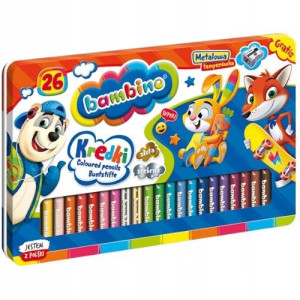 Kredki BAMBINO 26 kolorów w oprawie drewnianej