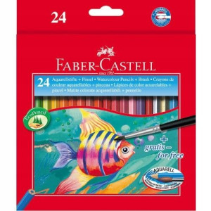 Kredki akwarelowe wodne RYBKA 24 kol FaberCastell