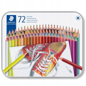 Kredki sześciokątne 72 kolory metal STAEDTLER