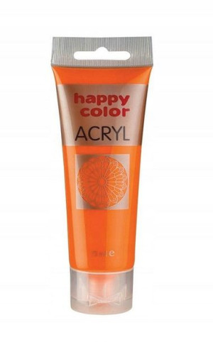 Farba akrylowa 75ml pomarańczowa Happy Color