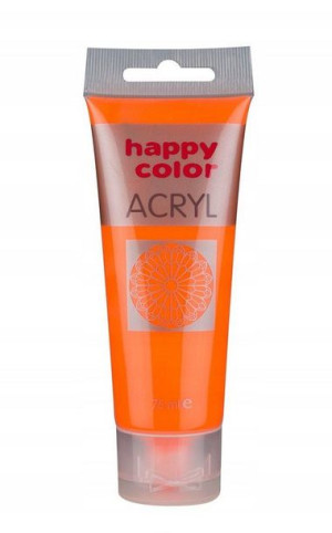 Farba akrylowa 75ml fluo pomarańczowa Happy Color