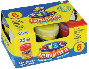 Farba CARIOCA tempera 25 ml 6 szt