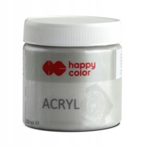 Farba akrylowa 250ml srebrna Happy Color