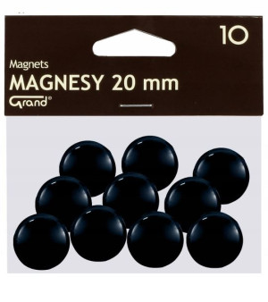 Magnes biurowy do tablic 20mm GRAND czarny 10szt